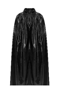 MANTELLO LACCATO LUCIDO NERO ADULTO